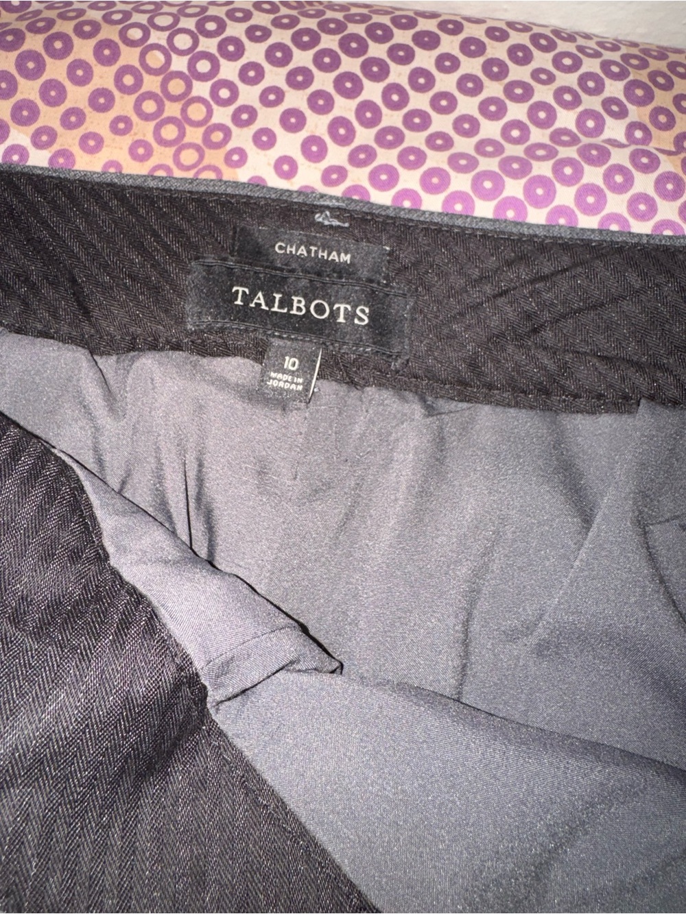 Talbots Heathered Charcoal Cropped Women’s Dress Pants. Size 10 - Picture 8 of 10